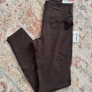 Old Navy Brown High-Waist StudioSmooth 7/8 Leggings